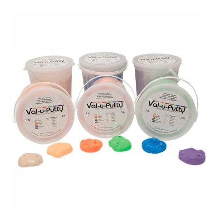 Fabrication Enterprises Val-u-Putty Exercise Putty, 5 Pound, Set of 6 (6 Colors) 751214